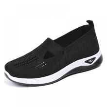 Zapatos casuales para mujer, zapatos de suela suave y transpirables, zapatos de moda para madres, zapatos de tela antiguos