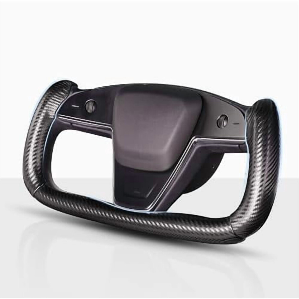 Tesla Yoke Steering Wheel Cover For Model S/X 2021-Present Â Black 9448990668380