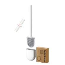 Brosse de toilette murale non perforée, sans angle mort, brosse de nettoyage de toilette à tige détachable pour usage domestique