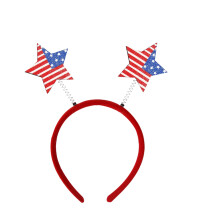 Patriotisches Glitzer-Haarband für Damen zum 4. Juli mit drehbarem Anhänger