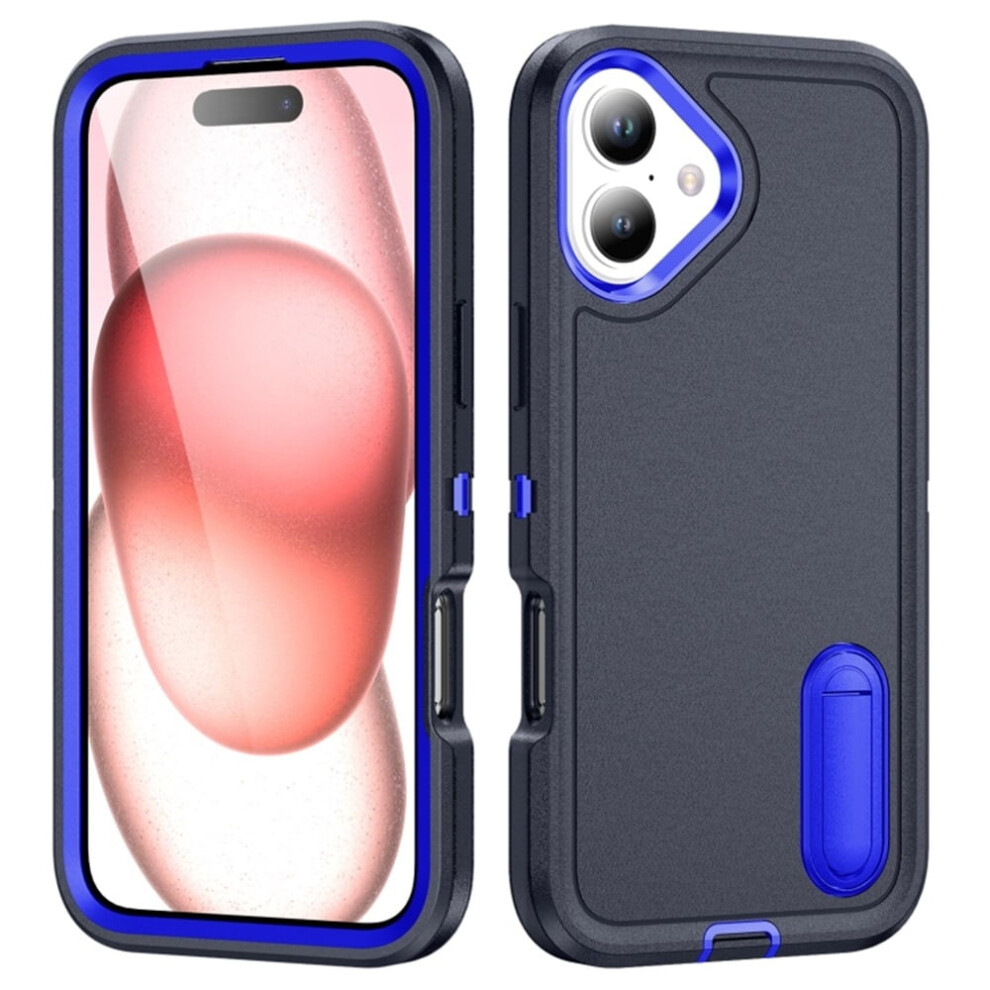 Iphone 16 Case With Built-In Kickstand Â Shockproof, Dustproof, Drop-Proof, Military-Grade Rugged Cover, Compatible With Iphone 16 Blue 9485826629498