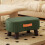 Tabouret incurvé avec poignée et assise rembourrée 1