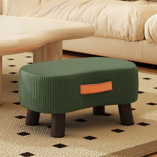 Tabouret incurvé avec poignée et assise rembourrée