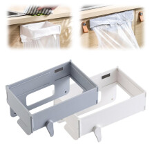 Support mural pliable pour sacs poubelle avec fermeture magnétique, gain de place, sans perçage, pour portes de placard, salle de bain, table –