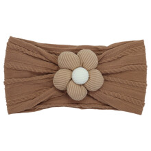 Fascia elastica per capelli da neonata in nylon, fascia per capelli da bambina con fiore a cinque petali, copricapo per neonata, accessori per