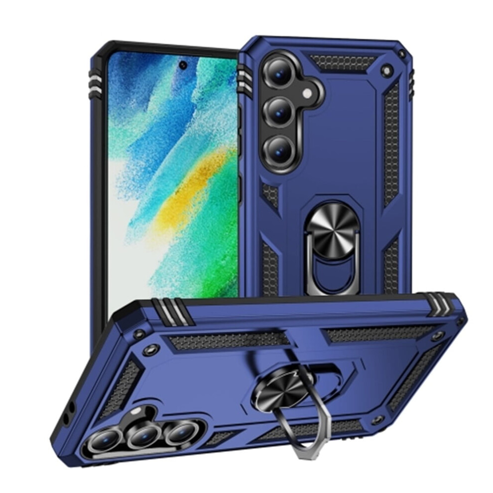 Samsung Galaxy S24 Fe 6.7" Case Â Impact-Resistant, Magnetic Ring, Kickstand, Drop Protection, Â Compatible With Galaxy S24 Fe Blue 9485826629481