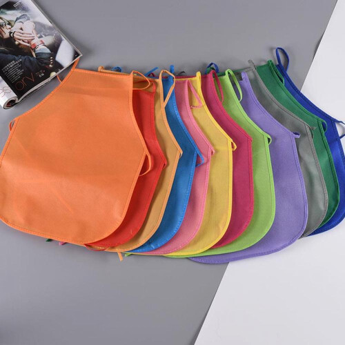 Μονόχρωμη ραπτική πολύχρωμη παιδική μη υφασμένη ποδιά παιδικές φόρμες μιας