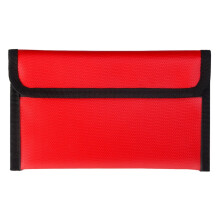 Fireproof Document Bag 5x8 Inch Zipper Closure Double Layer