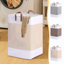 Panier de rangement pliable et multifonctionnel avec poignées renforcées - Organisateur de linge peu encombrant pour la décoration intérieure