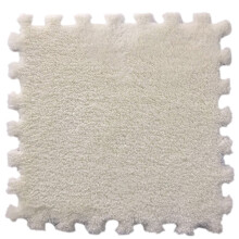 Dengmore polyester velvet square carpet beige 5 pcs