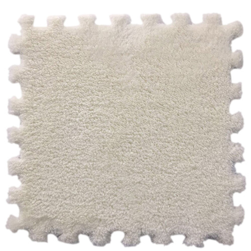 Dengmore polyester velvet square carpet beige 5 pcs