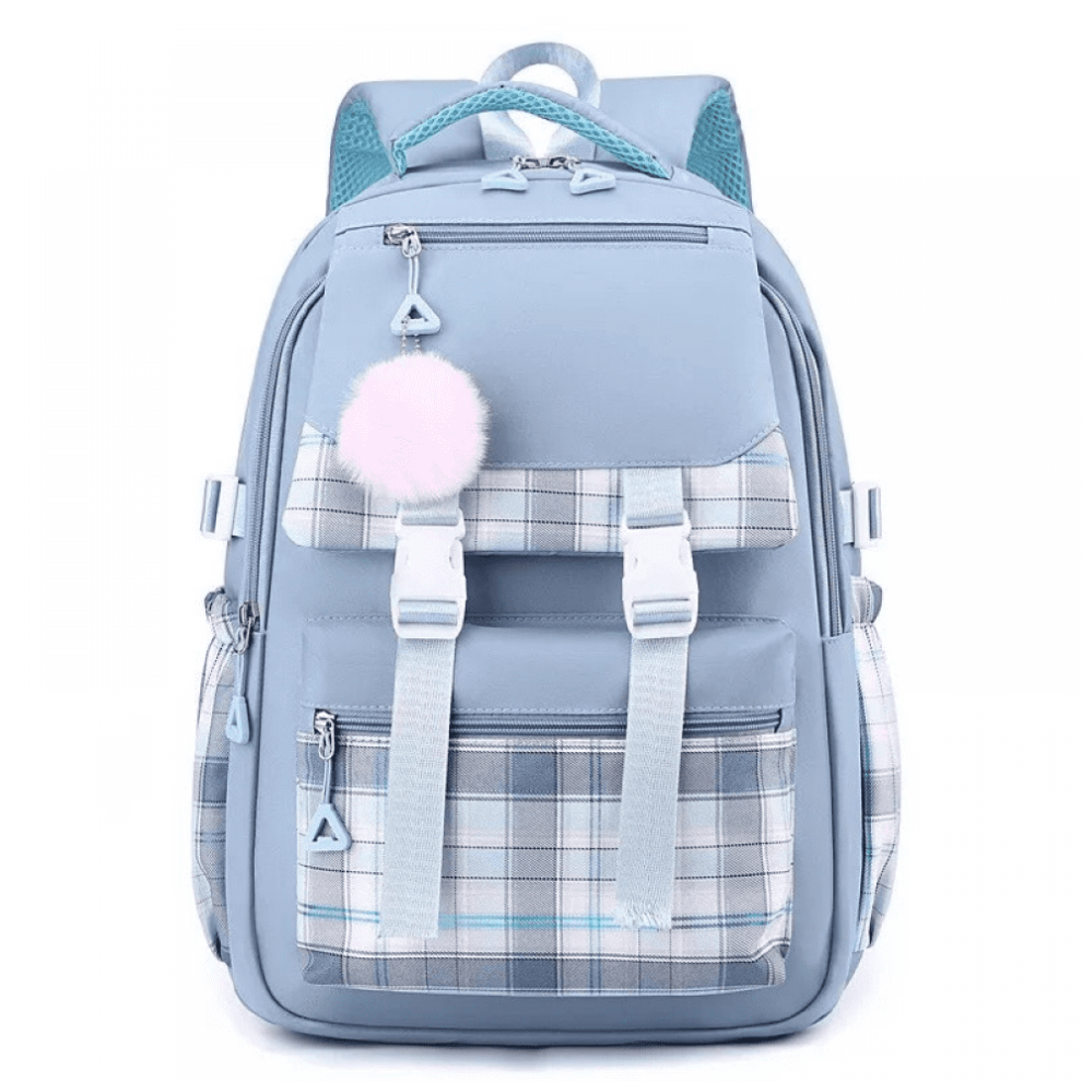Backpack For Travel And Student Use With Laptop Compartment Blue/Pink/Black 9122141738633