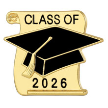2026 Graduation Season Brooch Creative Bachelor Hat Metal Brooch Enamel Badge Jewelry Gifts for Graduate Students Friends