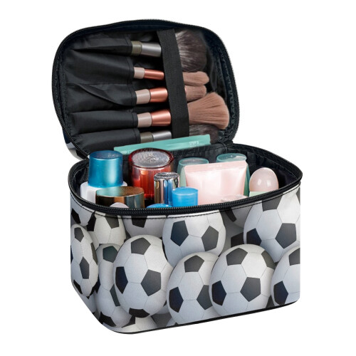 Makeupbørstetaske Bærbar Fodbolddesign Rejse