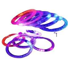 Lysende armbånd/akrylarmbånd/glimmerarmbånd/farverigt LED-armbåndslegetøj 1 stk.