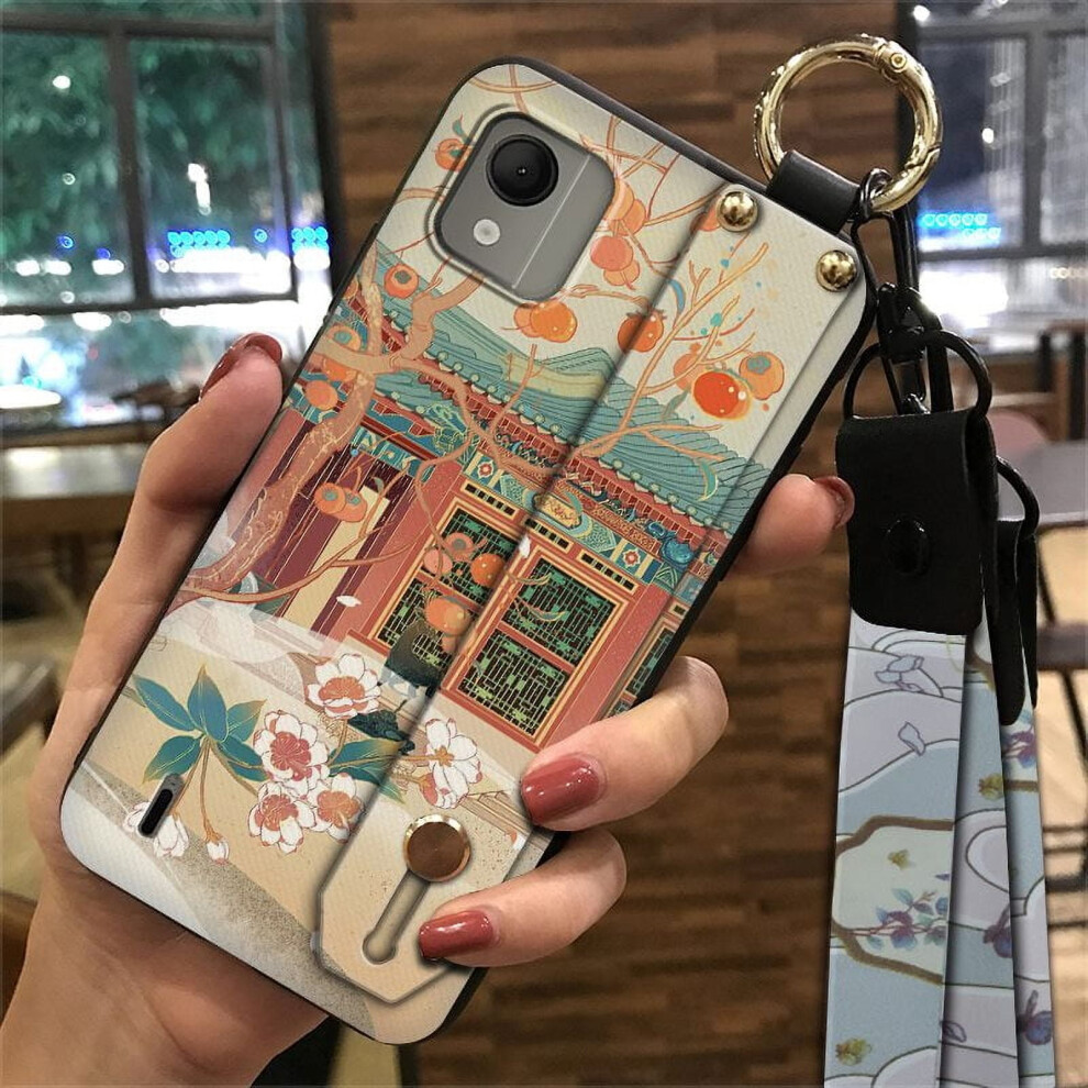 Nokia C110 4G Phone Case With Wrist Strap, Anti-Knock, Waterproof, Shockproof, Dust-Resistant Soft Back Cover 9085618881754