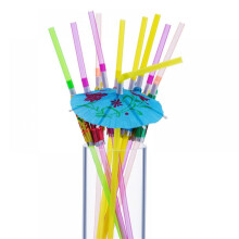 Lot de 20 parasols décoratifs jetables en forme de nid d'abeille, motif fruits, pour cocktails.