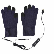 Uppvärmda vinterhandskar blå – Helfinger, justerbar värme,