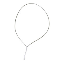 Dia1.5mm lærsnorhalskjede med lås justerbar flettet tau for smykkelaging DIY halskjede armbåndsutstyr