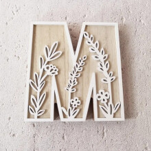 Set van 5 inch (12,7 cm) beschilderbare houten alfabetletters