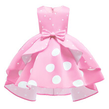 Kinderrock, Kinderkleidung, Mädchenkleid, Wellen- und Punktmuster, Prinzessinnenkleid für Kinder