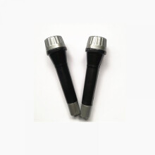 Microfono di scena in plastica, giocattolo regalo per bambini, accessori per spettacoli, microfono nero simulato per il labiale.