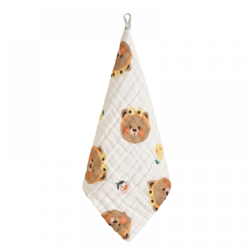 Six-layer Pure Cotton Square Baby Small Square Face Towel Gauze Spit Towel Children's Towel