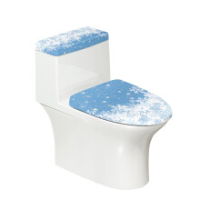 Capa para tampa de vaso sanitário com estampa de floco de neve, 2 peças, 43 x 53 cm