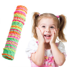 Baby Girls Hair Ties Soft No-Damage Elastics 50PCS