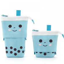Estuche para lápices con diseño de té con leche, ideal para niñas y estudiantes. Caja de papelería multifuncional con estuche para lápices de