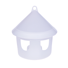 Bebedero de plástico con asa para palomas. Accesorios para dispensadores de agua.