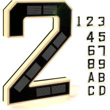 Solar Outdoor House Number Light 9 Inch Waterproof LED
