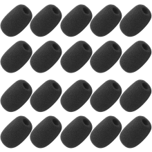 20 stuks luidspreker spons hoesjes voor headset microfoon, katoenen schuim, wasbaar, kleine headset spons hoesjes