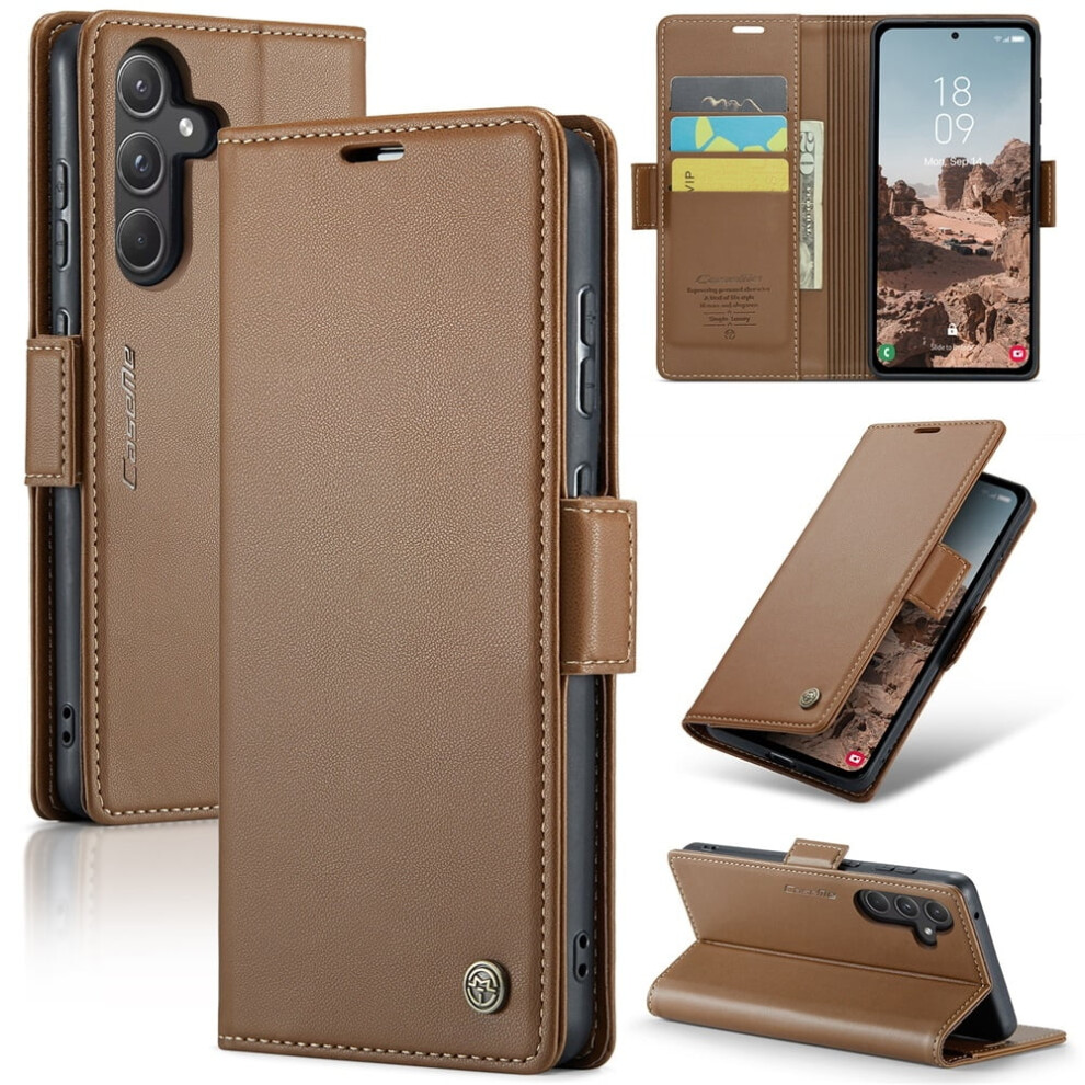 Caseme Leather Wallet Case For Compatible With Samsung Galaxy A55 5G Â Rfid Blocking, Magnetic Clasp, Kickstand, Card Holder 9485826573814