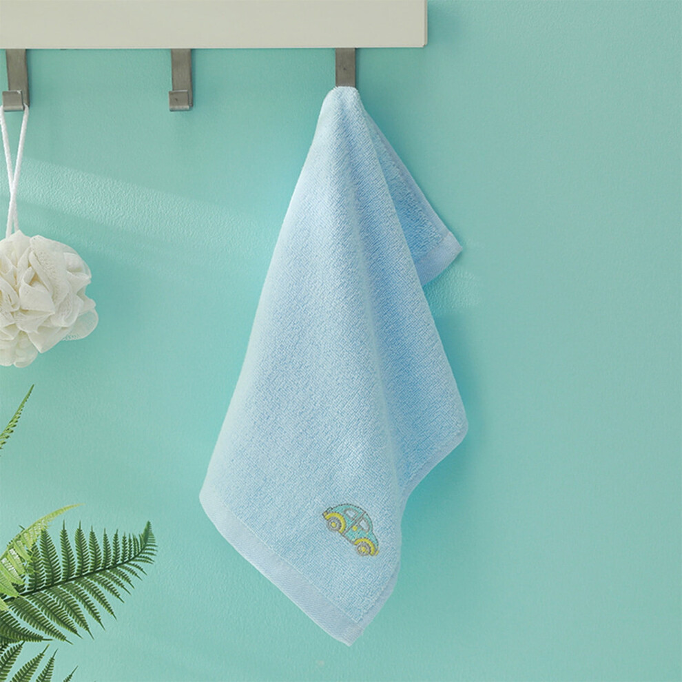 Cotton Embroidered Baby Towels, Soft Washcloths for Newborns & Toddlers, Gentle Face/Hand Wipes, Drool Bibs – Compatible with Early Childhood Care