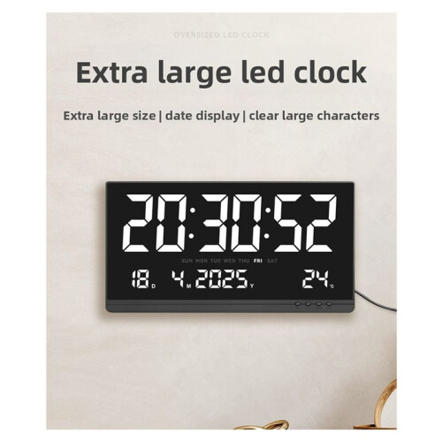 21inch LED Simple Digital Electronic Clock HD Wall Clock Large Digital Electronic Clock 2
