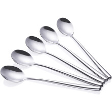 Korean Stainless Steel Soup Spoon Long Handle Pack of 5