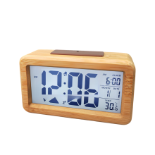 Real Wooden Creative Electronic Clock Simple Solid Wood Alarm Clock Fashion Electronic Gift Smart Clock
