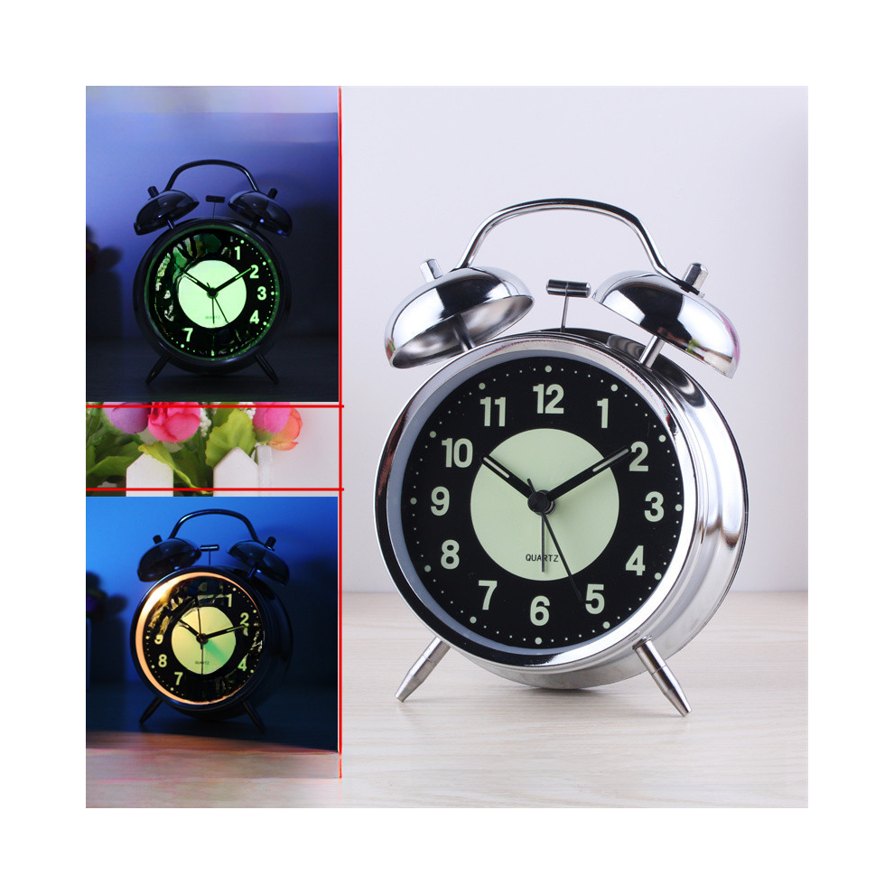 4-inch mute alarm clock metal bell Aishida second-sweeping clock student dedicated luminous clock