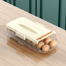 Étagère de porte de réfrigérateur pour œufs et boîtes de conserve, en plastique, double rangée