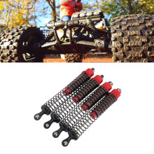 4 Stück Aluminiumlegierungs-Öldruckstoßdämpfer für 1/10 RC-Auto 120mm Rot
