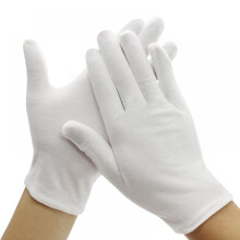 Thickened labor protection work gloves plate beads Wenwan etiquette cotton gloves work protection pure cotton white gloves