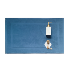 Serviette de sol blanche d'hôtel en jacquard de coton, épaisse et résistante, tapis de sol pour salle de bain spa