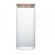 Boîtes en verre borosilicate haute résistance, boîtes à thé avec couvercle en bambou, boîtes de rangement transparentes, boîtes à bonbons,