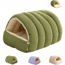Cozy Monster Cat Bed Green L with Removable Cushion