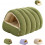 Lit pour chat Cozy Monster vert L avec coussin amovible 1