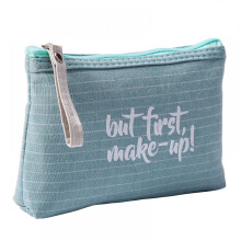 Portable English letters women's zipper cosmetic bag travel toiletries storage bag coin purse
