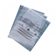 Sac à fermeture éclair universel givré pour vêtements, emballage pour vêtements d'enfants et bijoux, sac transparent 50 pièces