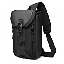 Bolso bandolera para hombre, bolso de pecho informal USB para hombre, bolso de pecho impermeable de marca de moda para hombre, bolso bandolera para