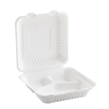 Disposable packing box lock box take-out lunch box pulp hamburger lunch box degradable and extendable cake box